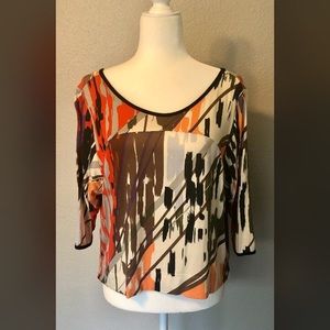 Anthropologie Weston Wear Abstract Pattern Blouse